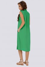 Платье-рубашка зеленое
