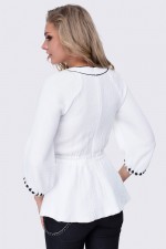 Блузка белая с широкими рукавами
